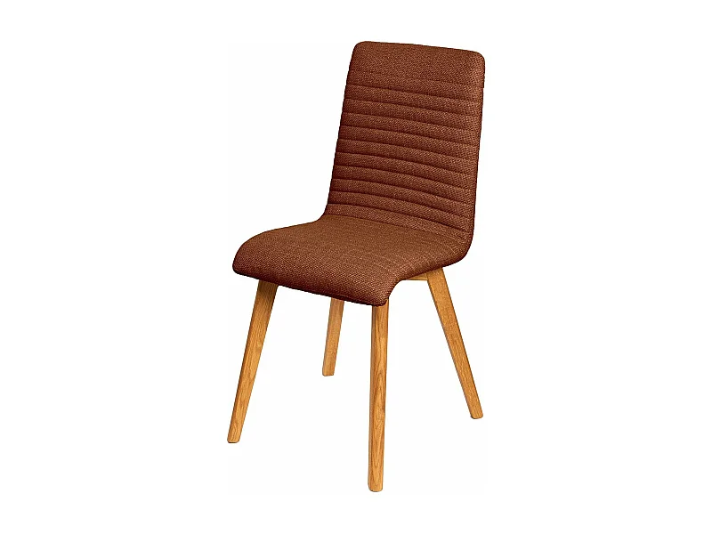 Chaise repas tissu cognac POLKA