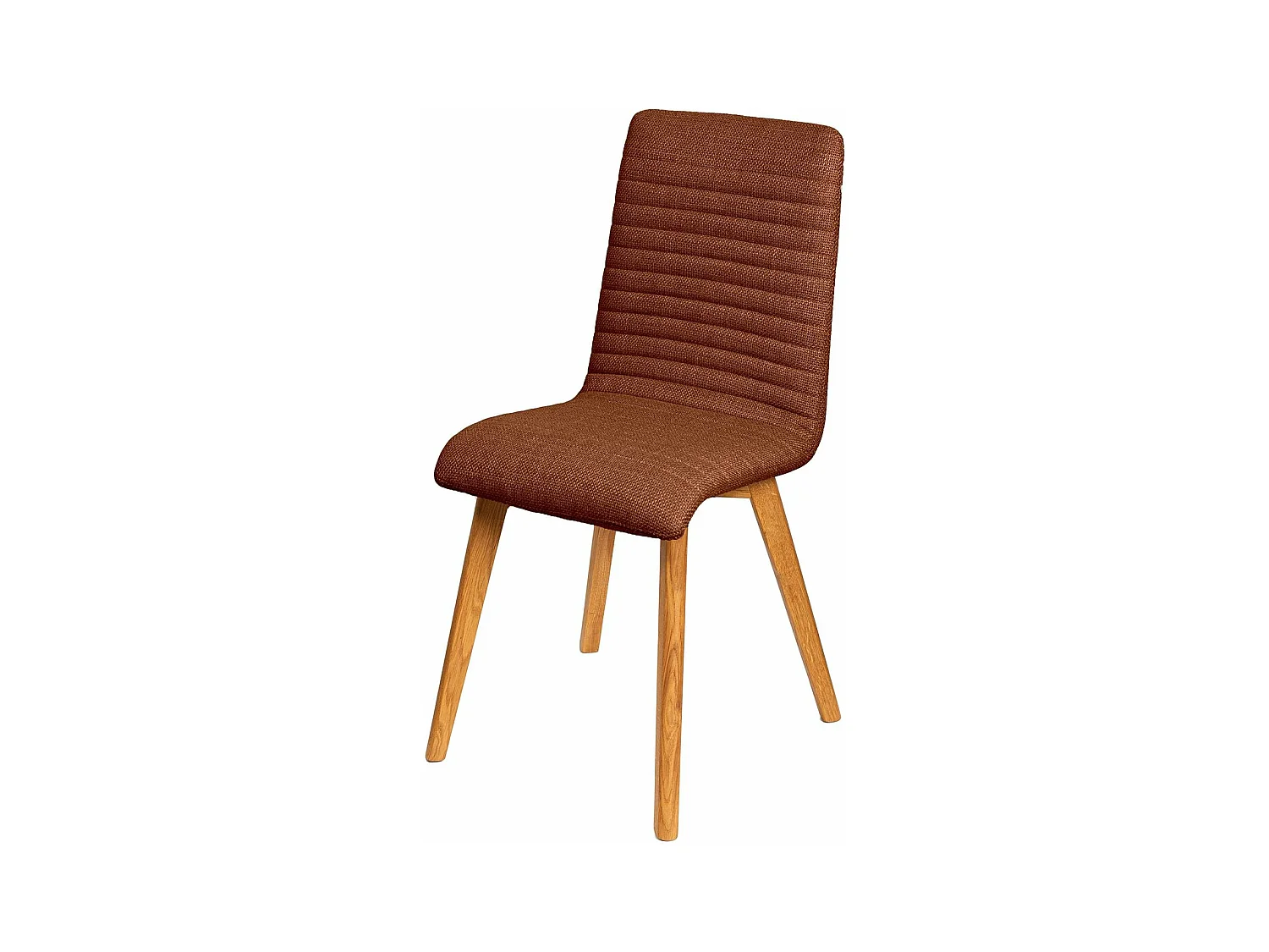 Chaise repas tissu cognac POLKA