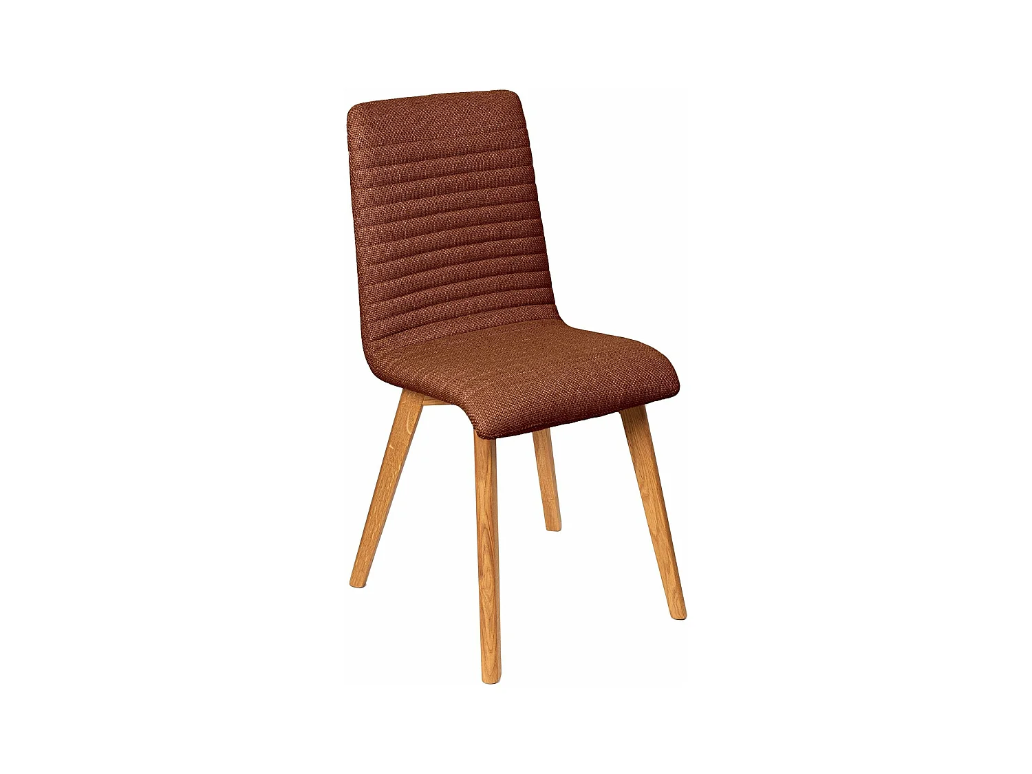 Chaise repas tissu cognac POLKA