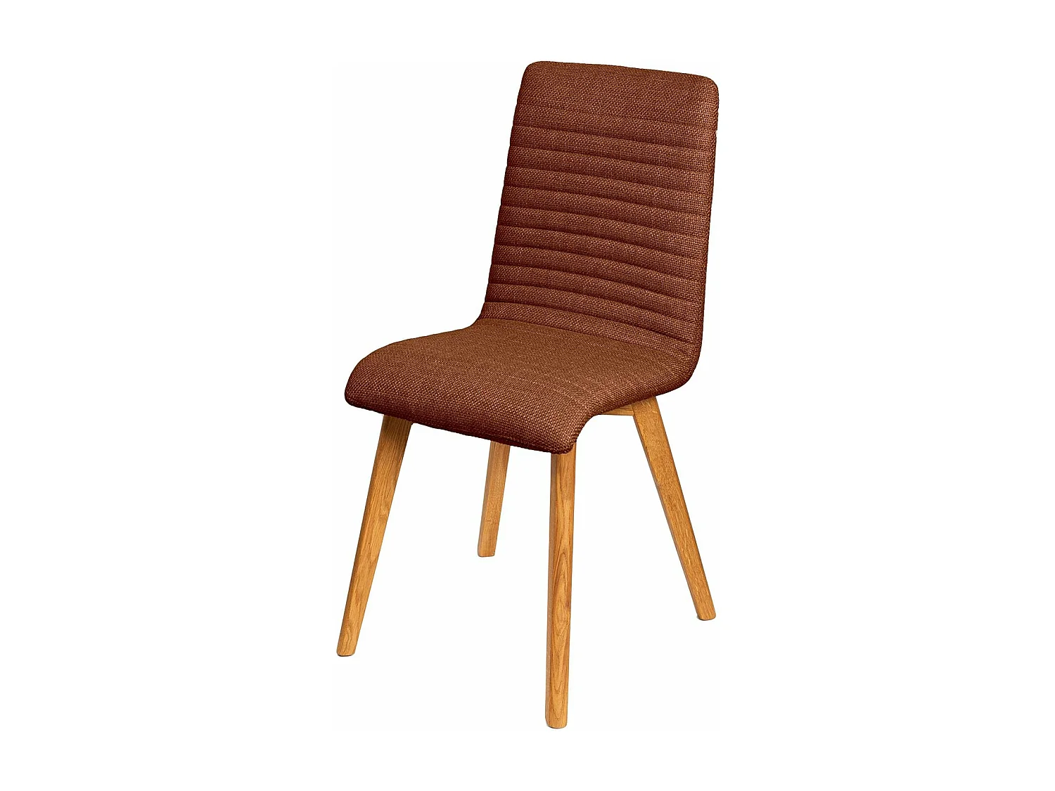 Chaise repas tissu cognac POLKA