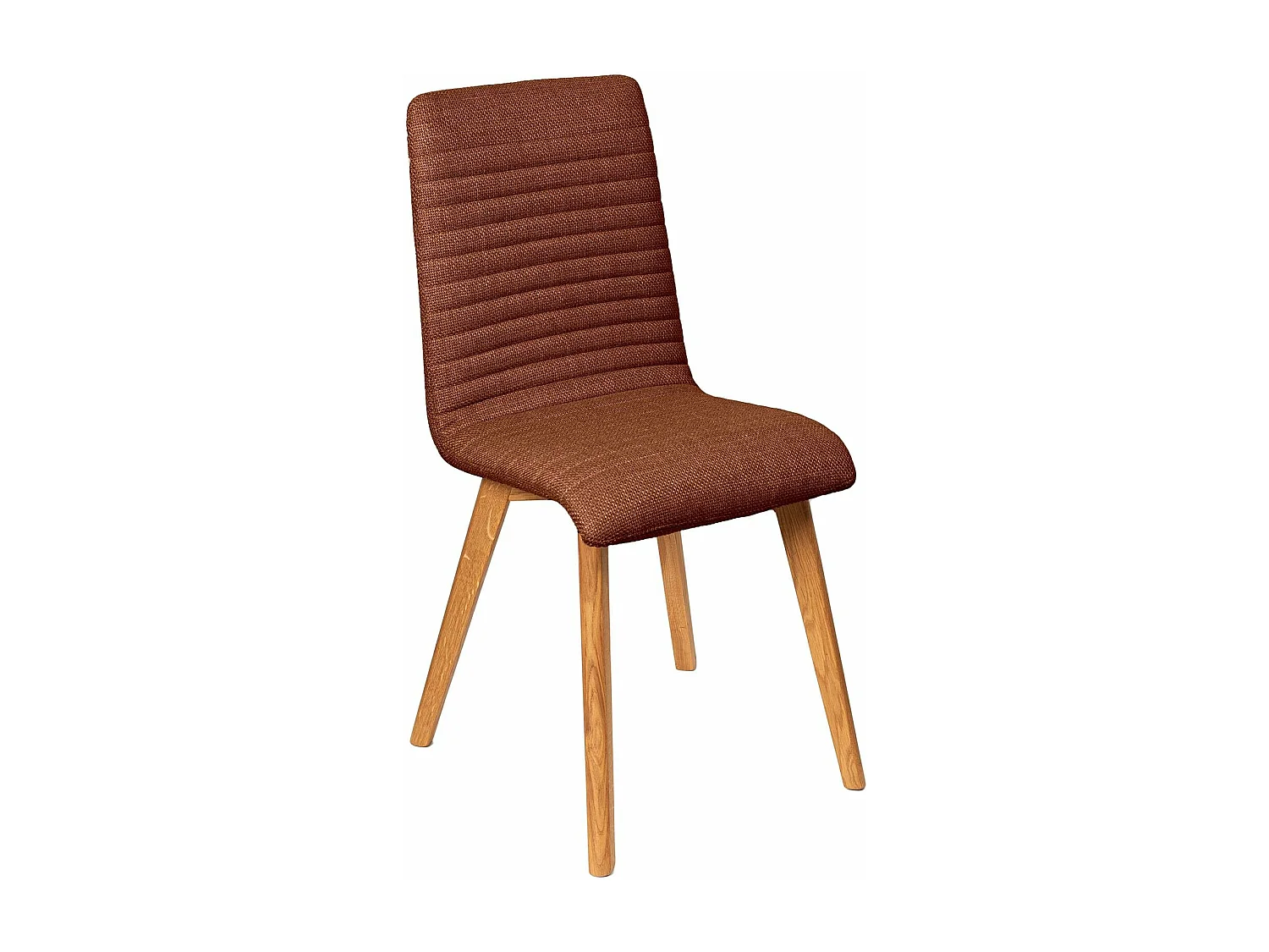 Chaise repas tissu cognac POLKA