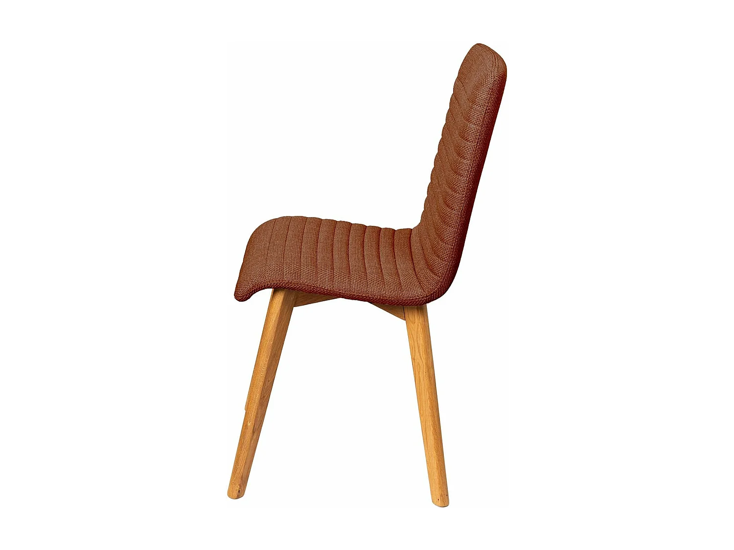 Chaise repas tissu cognac POLKA