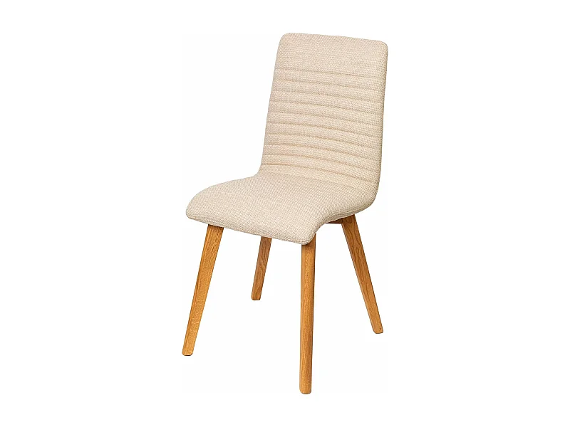 Chaise repas tissu écru POLKA