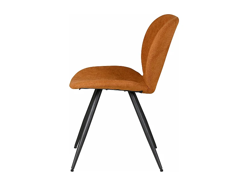 Chaise repas tissu rouille Zinia