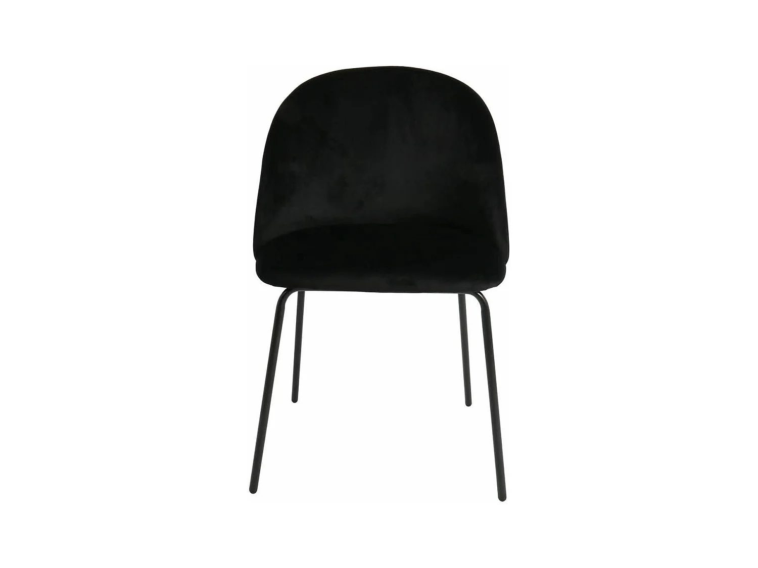 Chaise repas velours noir YATA