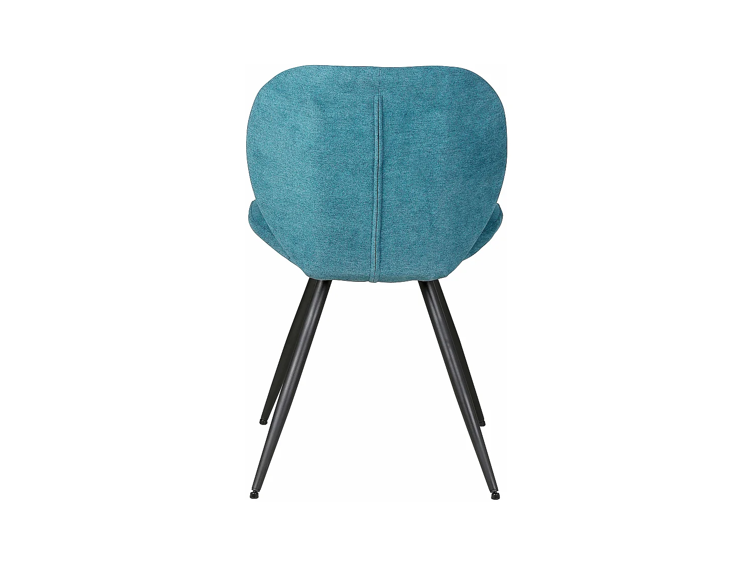 Chaise repas tissu bleu canard Zinia