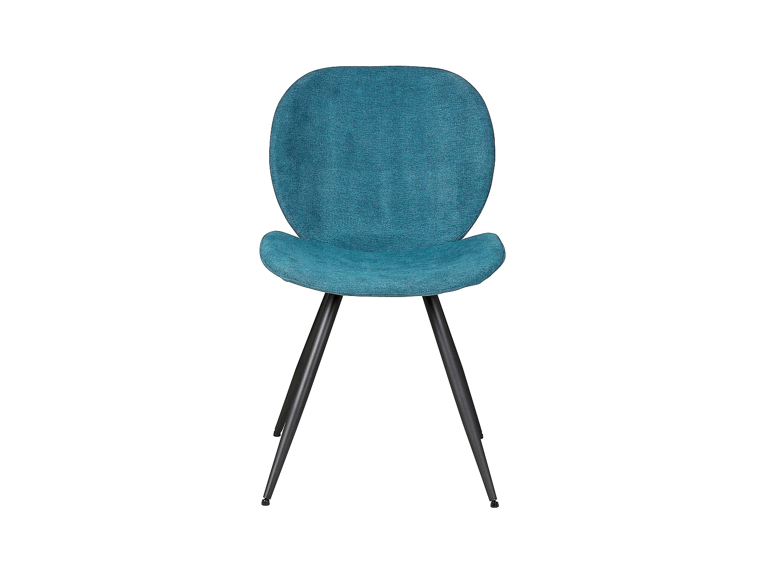 Chaise repas tissu bleu canard Zinia