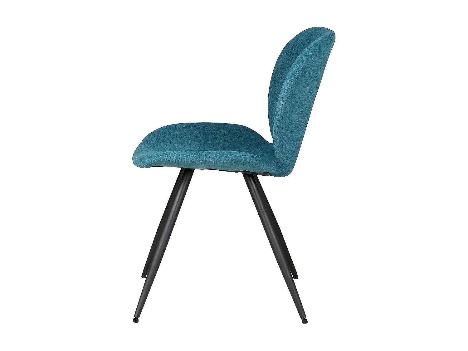 Chaise repas tissu bleu canard Zinia