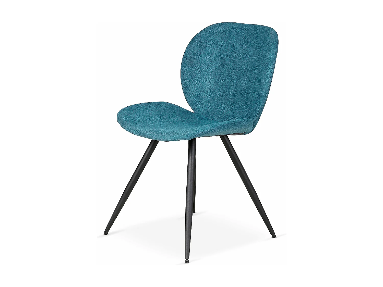 Chaise repas tissu bleu canard Zinia