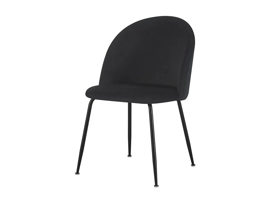 Chaise repas velours noir