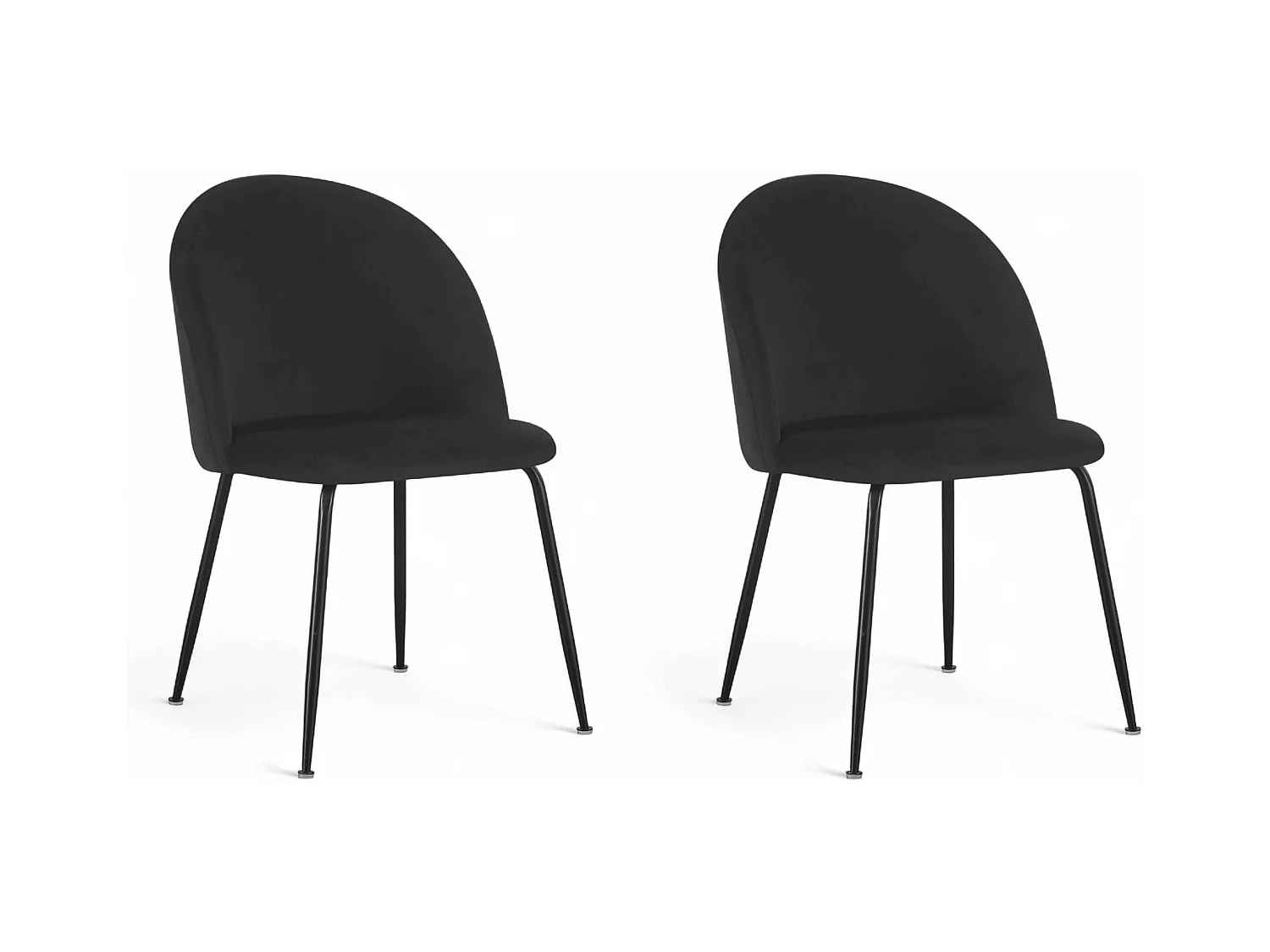 Chaise repas velours noir