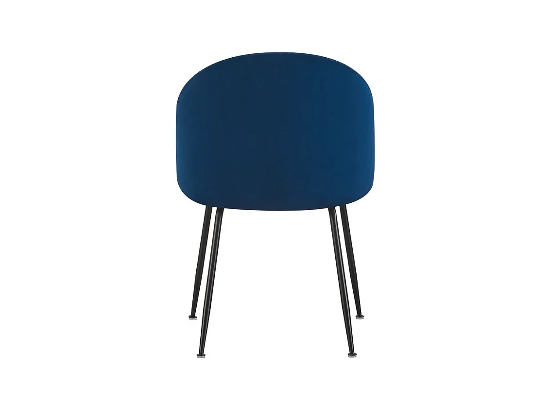 Chaise repas velours bleu marine