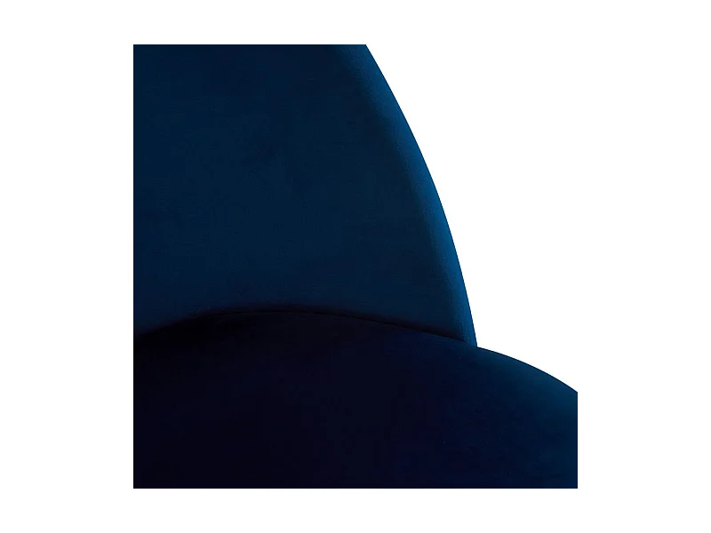 Chaise repas velours bleu marine