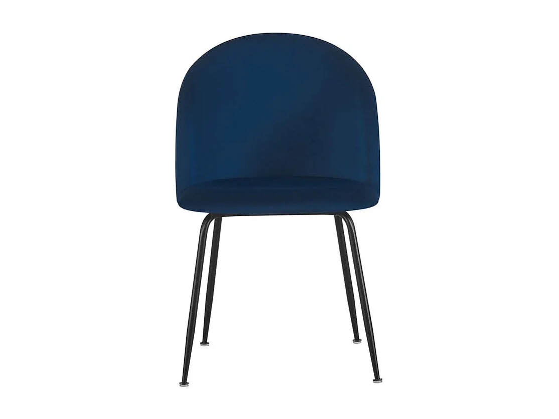 Chaise repas velours bleu marine
