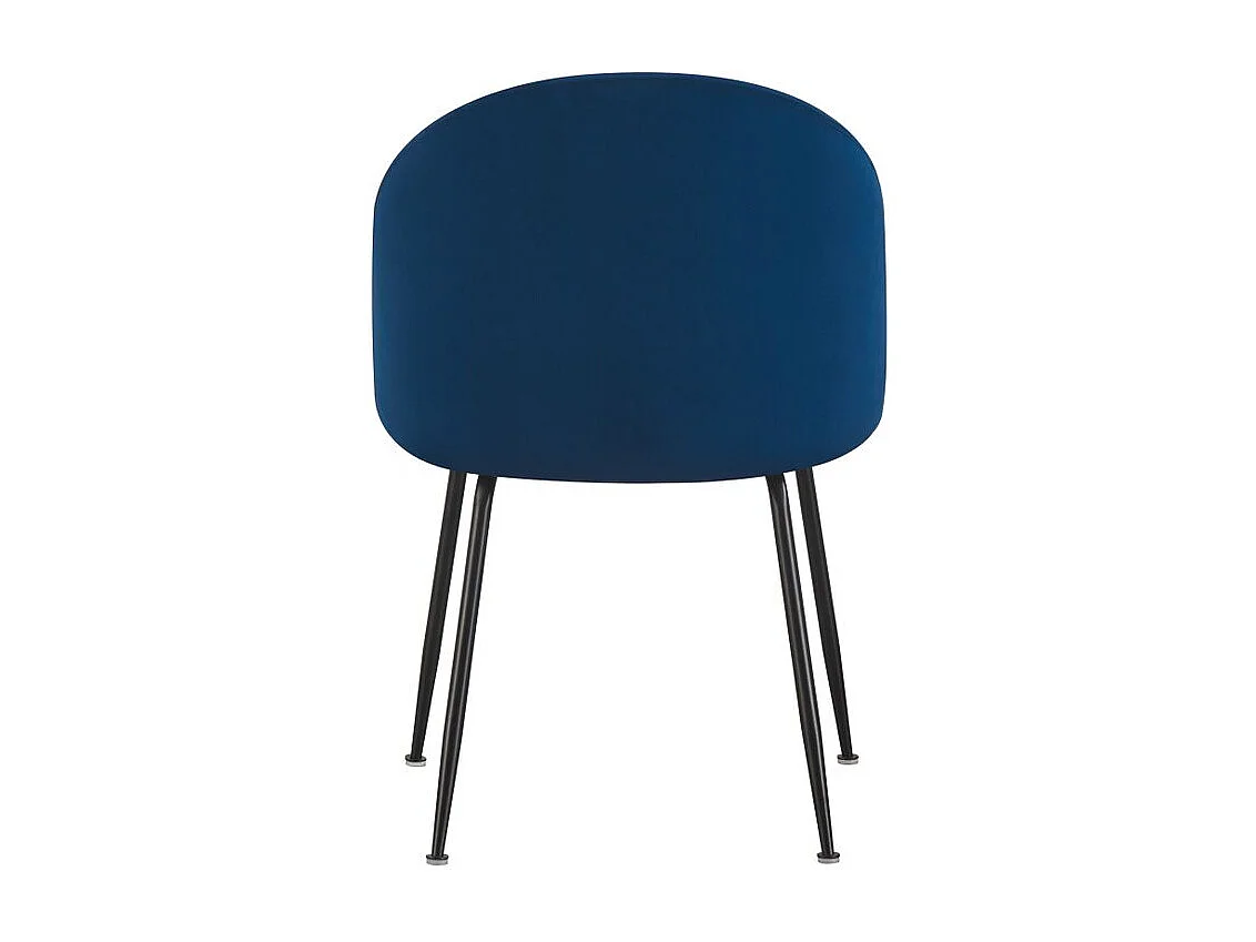 Chaise repas velours bleu marine
