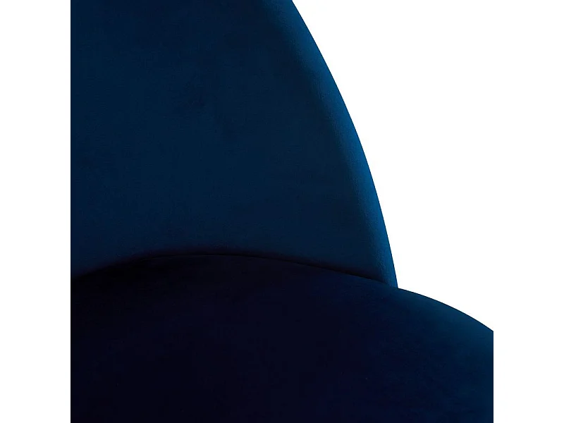 Chaise repas velours bleu marine