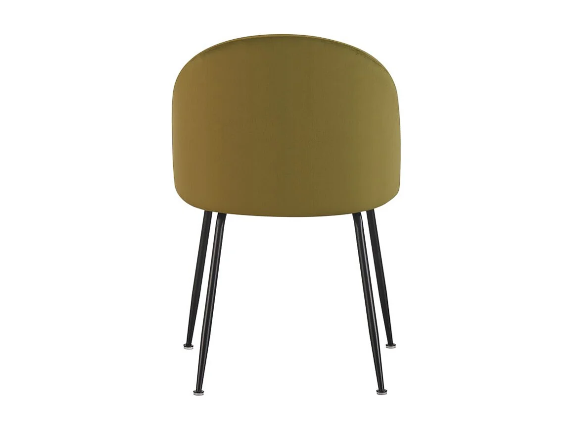 Chaise repas velours vert olive