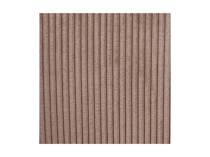 Chaise accoudoirs velours côtelé à grosses côtes marron