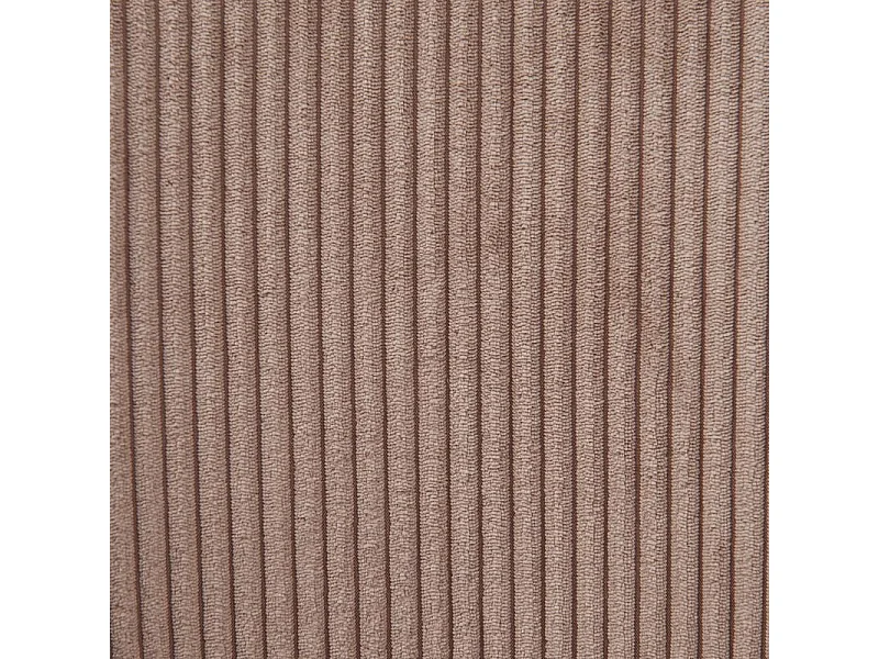 Chaise accoudoirs velours côtelé à grosses côtes marron