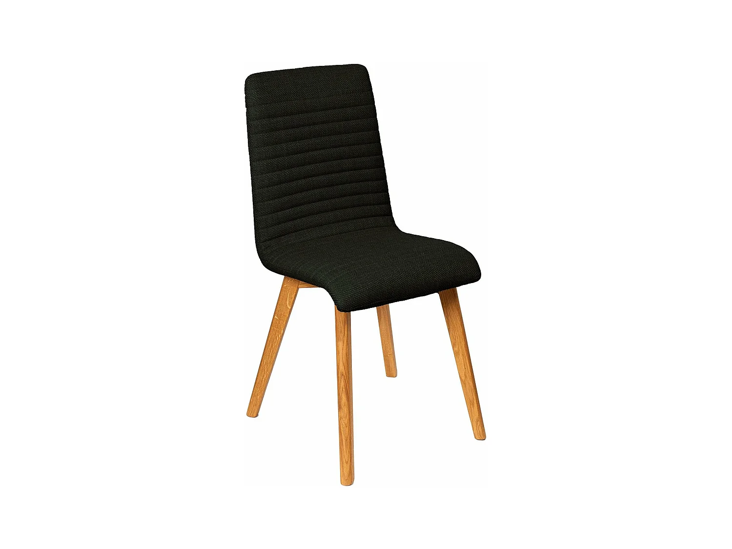 Chaise repas tissu vert foncé POLKA