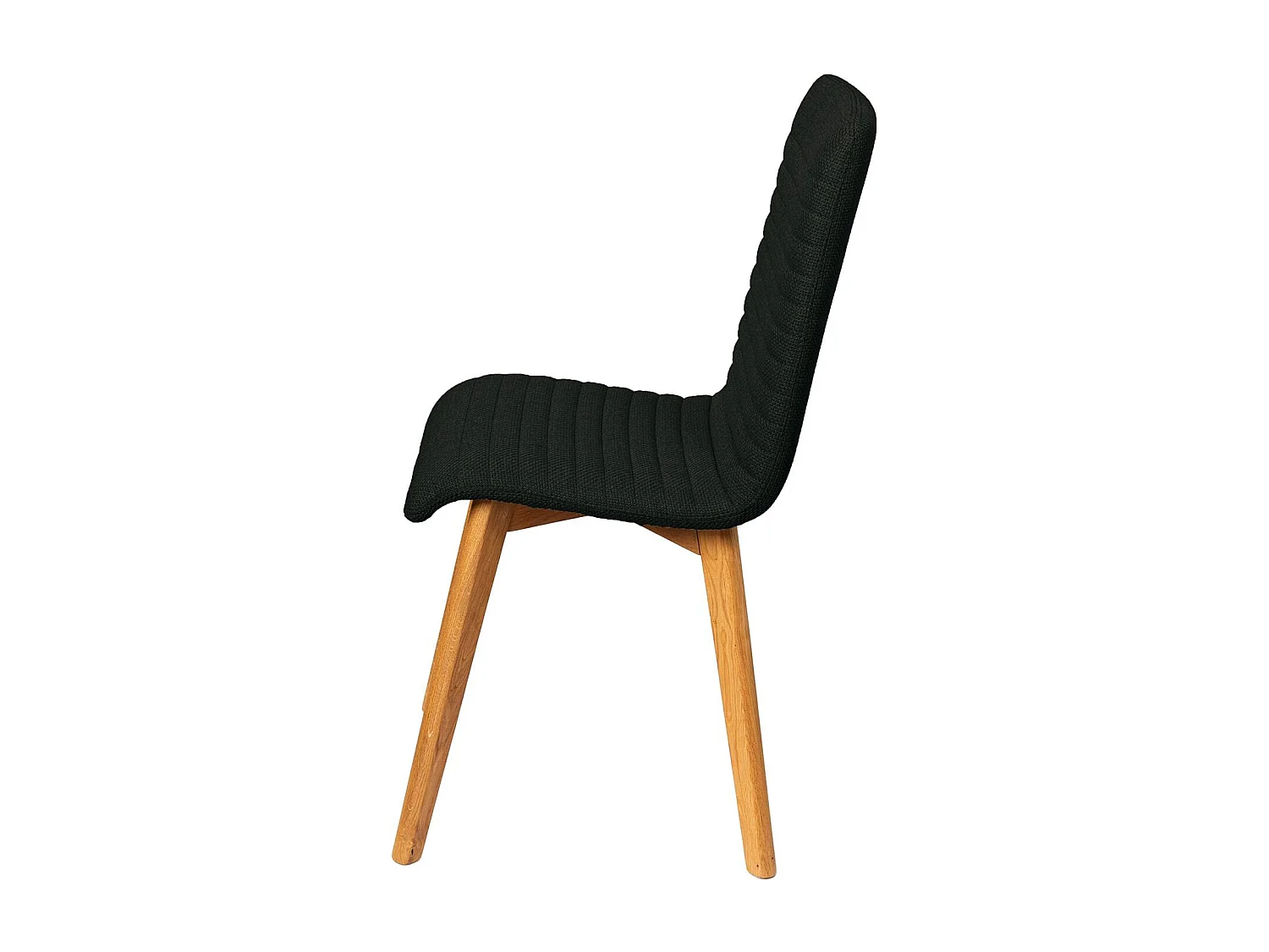 Chaise repas tissu vert foncé POLKA