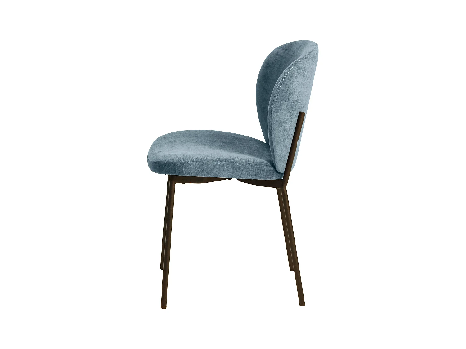 Chaise repas tissu bleu foncé Alba