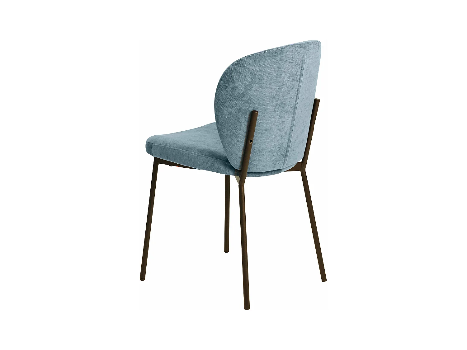 Chaise repas tissu bleu foncé Alba