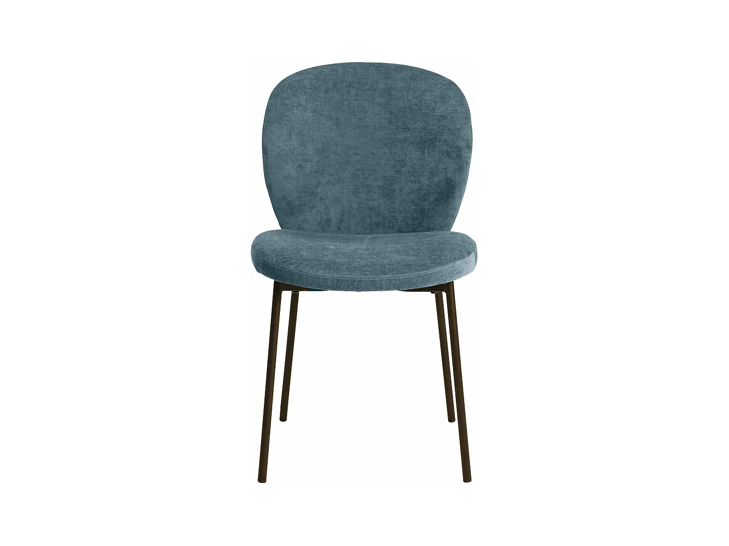 Chaise repas tissu bleu foncé Alba