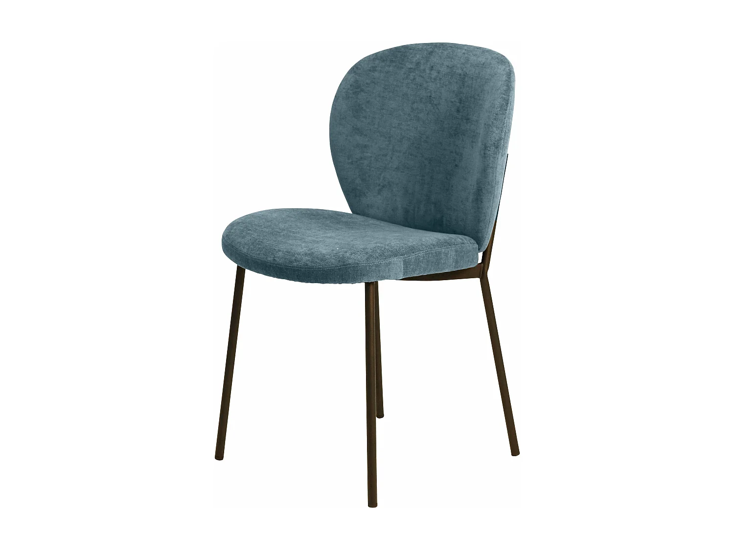 Chaise repas tissu bleu foncé Alba