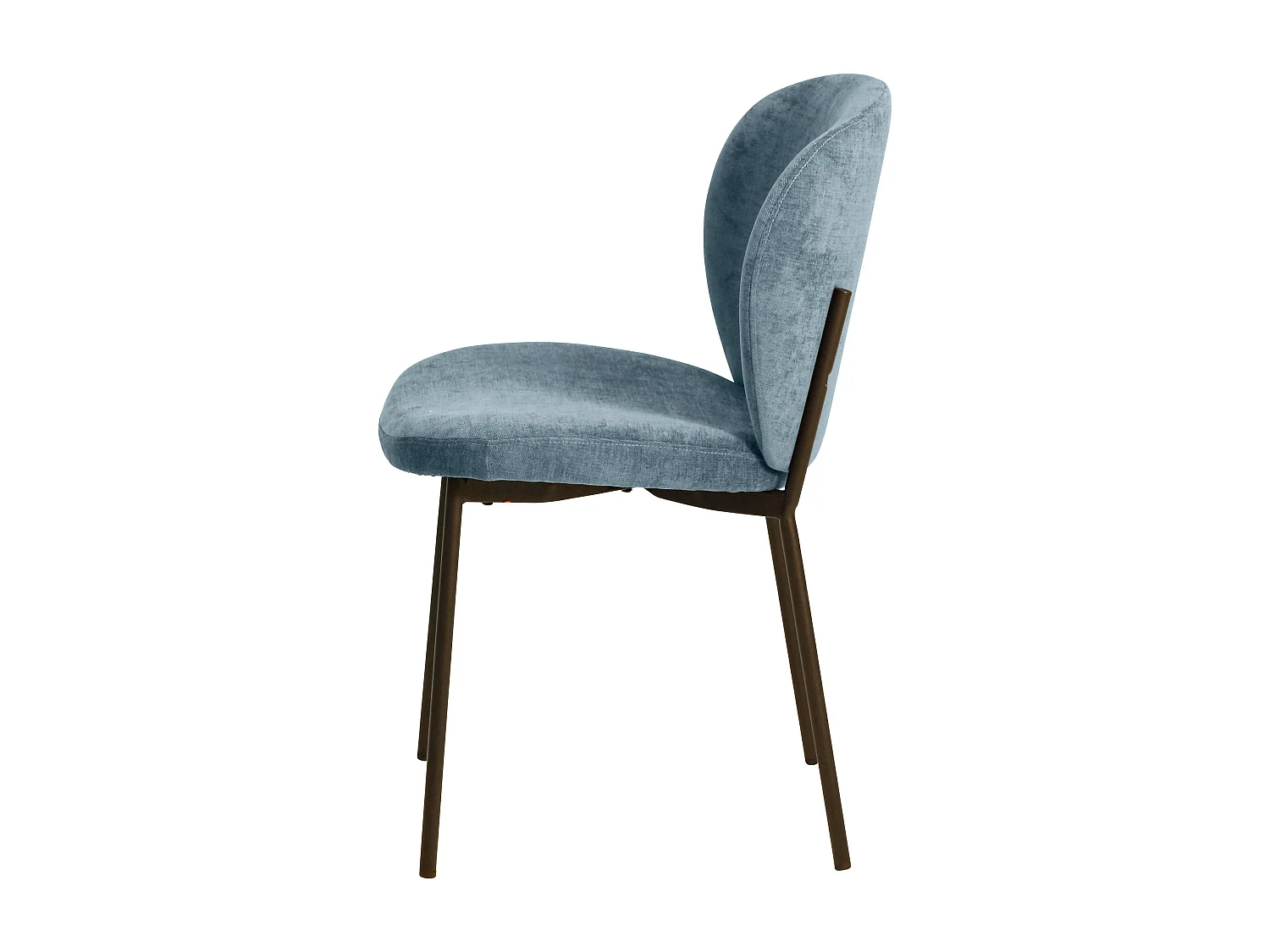 Chaise repas tissu bleu foncé Alba