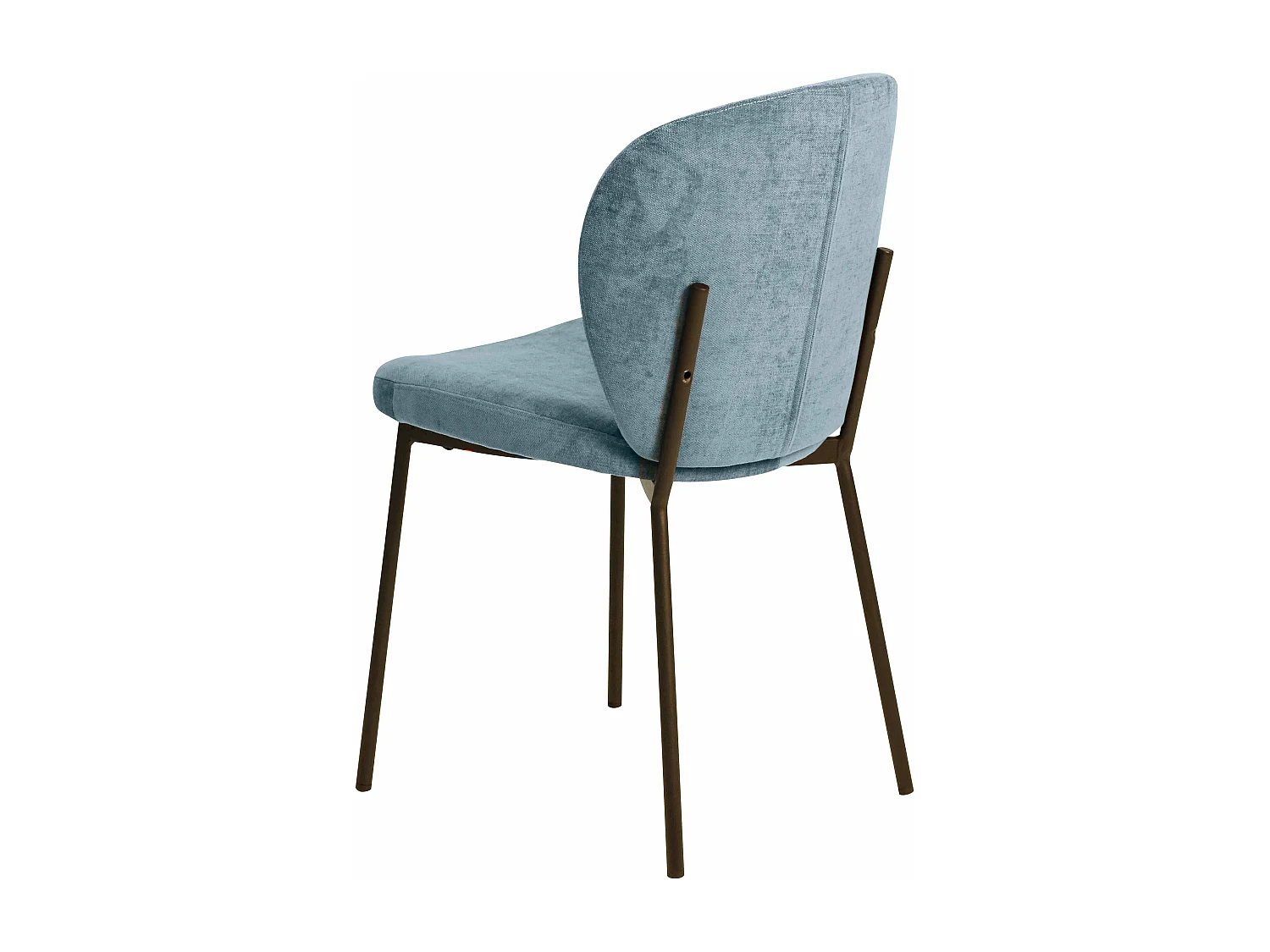 Chaise repas tissu bleu foncé Alba