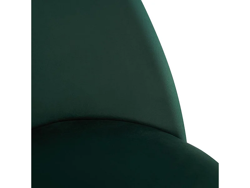 Chaise repas velours vert bouteille