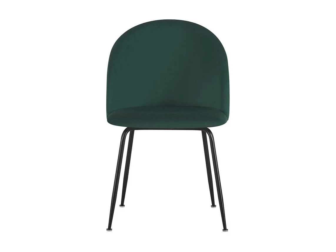 Chaise repas velours vert bouteille
