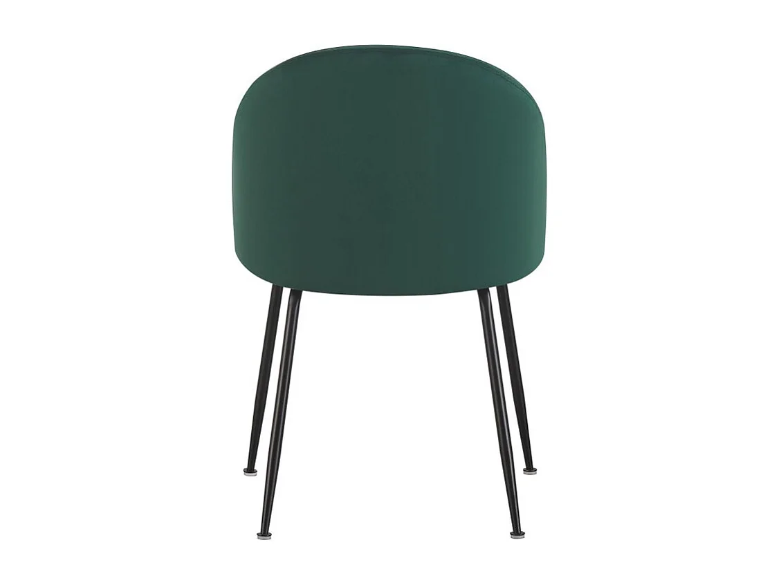 Chaise repas velours vert bouteille