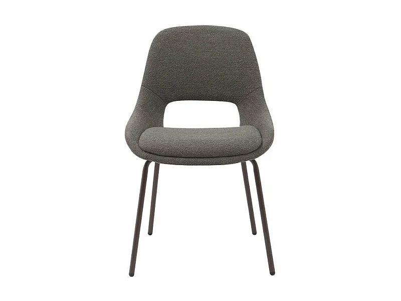 Chaise repas tissu marron