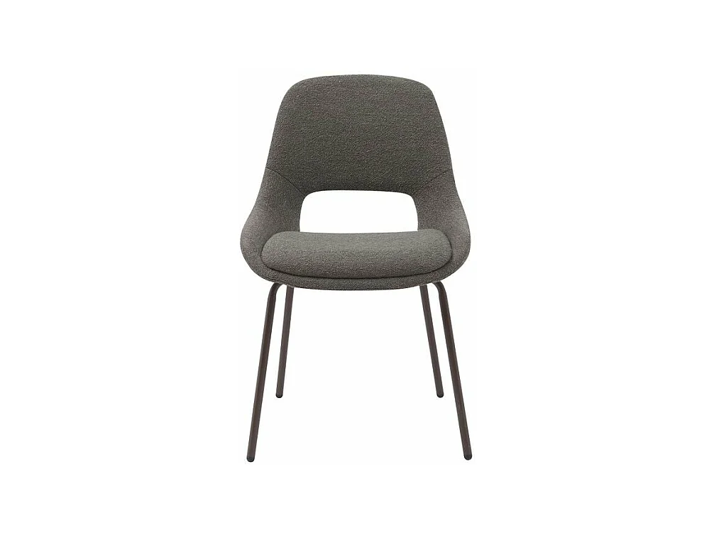 Chaise repas tissu marron