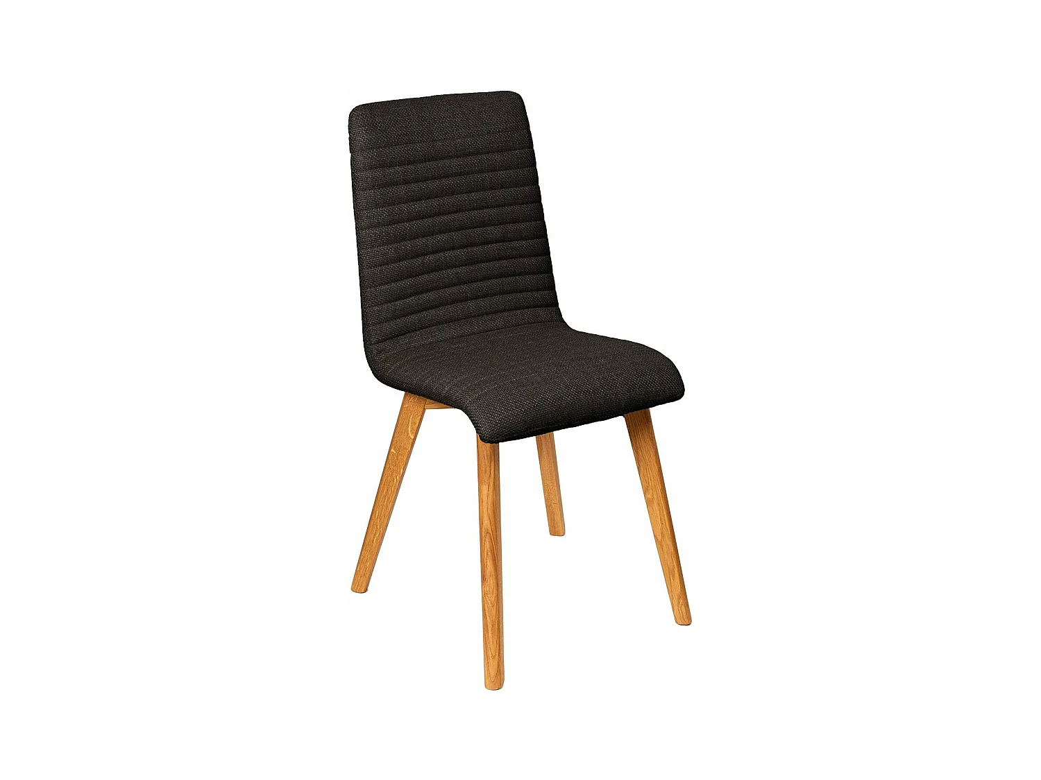 Chaise repas tissu noir POLKA