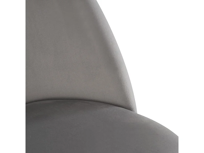 Chaise repas velours gris clair