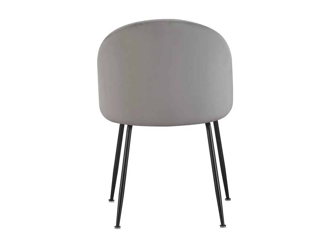 Chaise repas velours gris clair