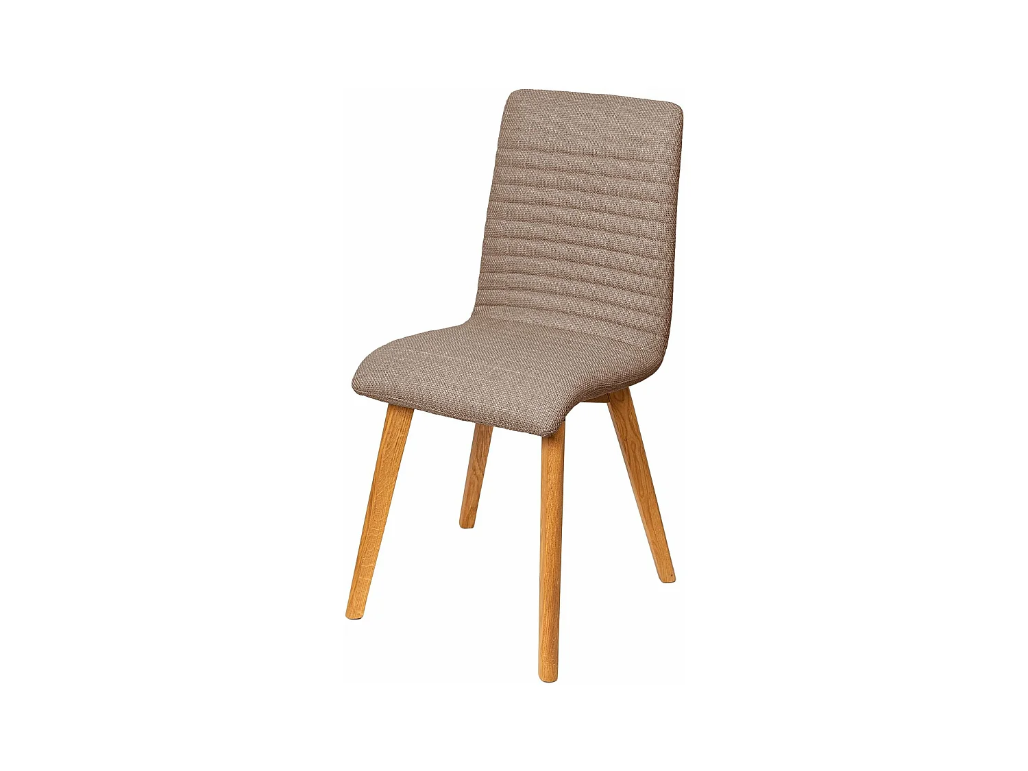 Chaise repas tissu taupe POLKA