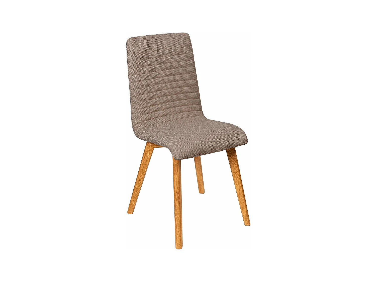 Chaise repas tissu taupe POLKA