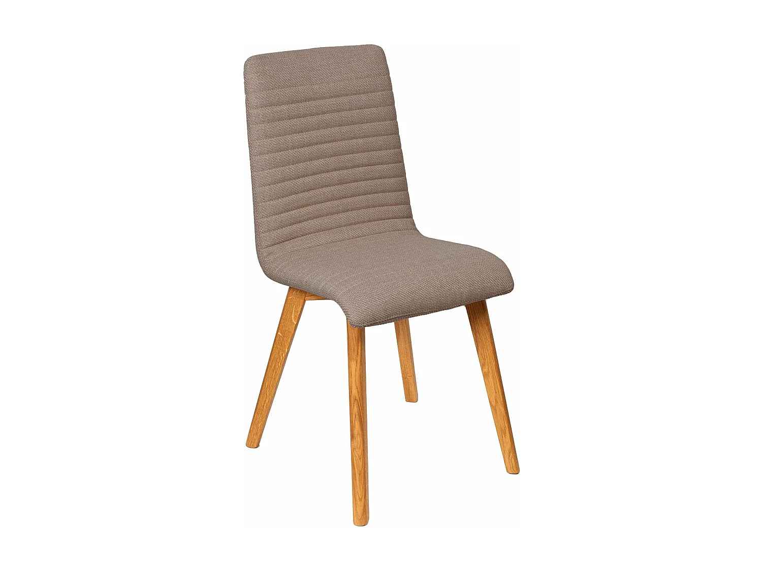 Chaise repas tissu taupe POLKA