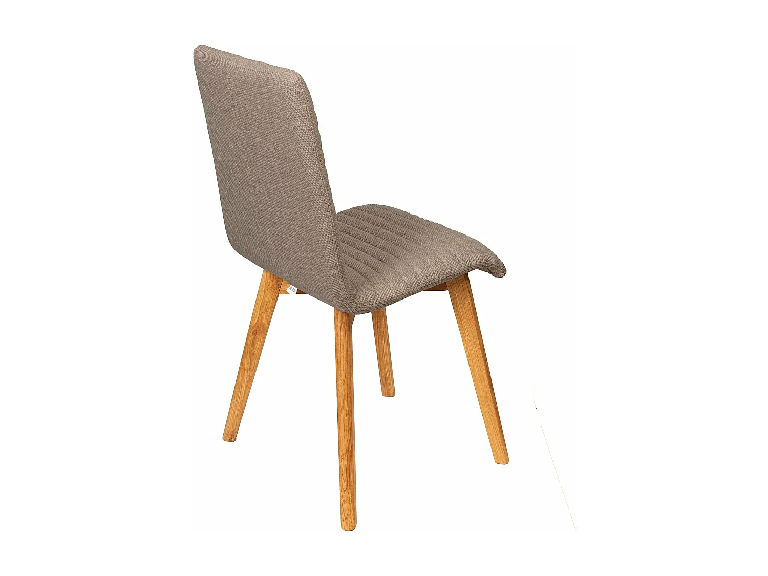 Chaise repas tissu taupe POLKA