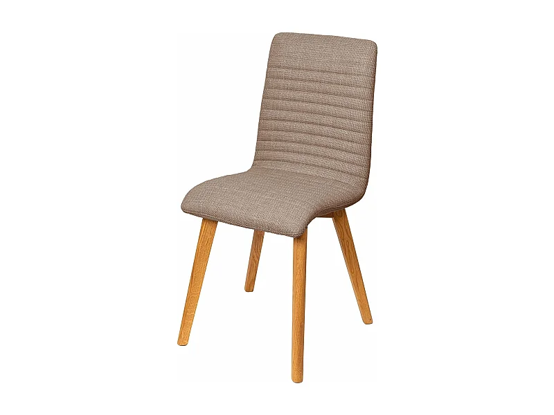 Chaise repas tissu taupe POLKA