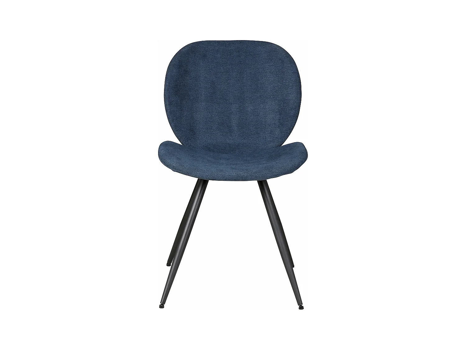 Chaise repas tissu bleu foncé Zinia