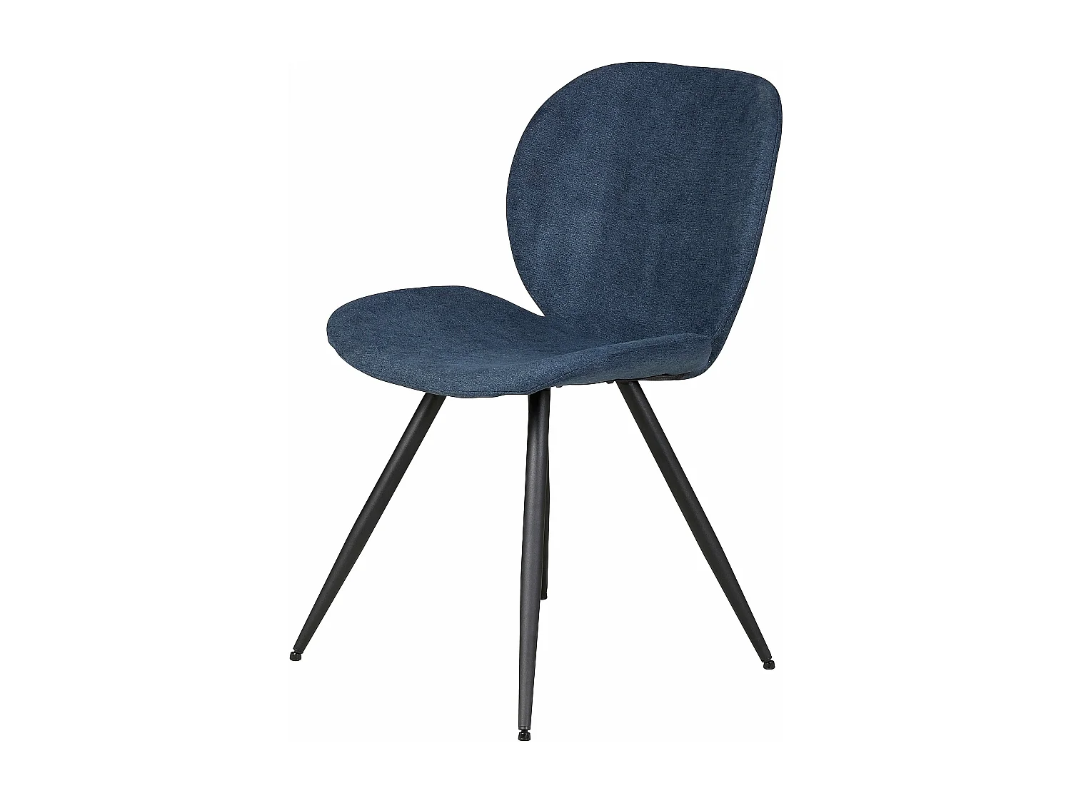 Chaise repas tissu bleu foncé Zinia