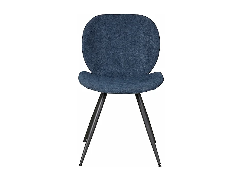 Chaise repas tissu bleu foncé Zinia