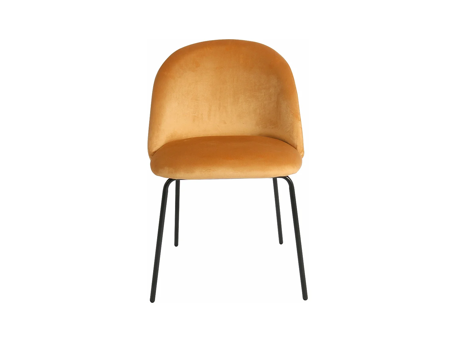 Chaise repas velours ocre YATA