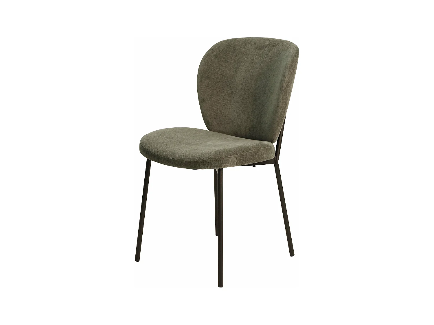 Chaise repas tissu vert foncé Alba