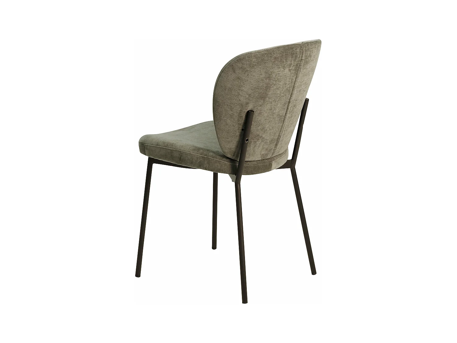 Chaise repas tissu vert foncé Alba